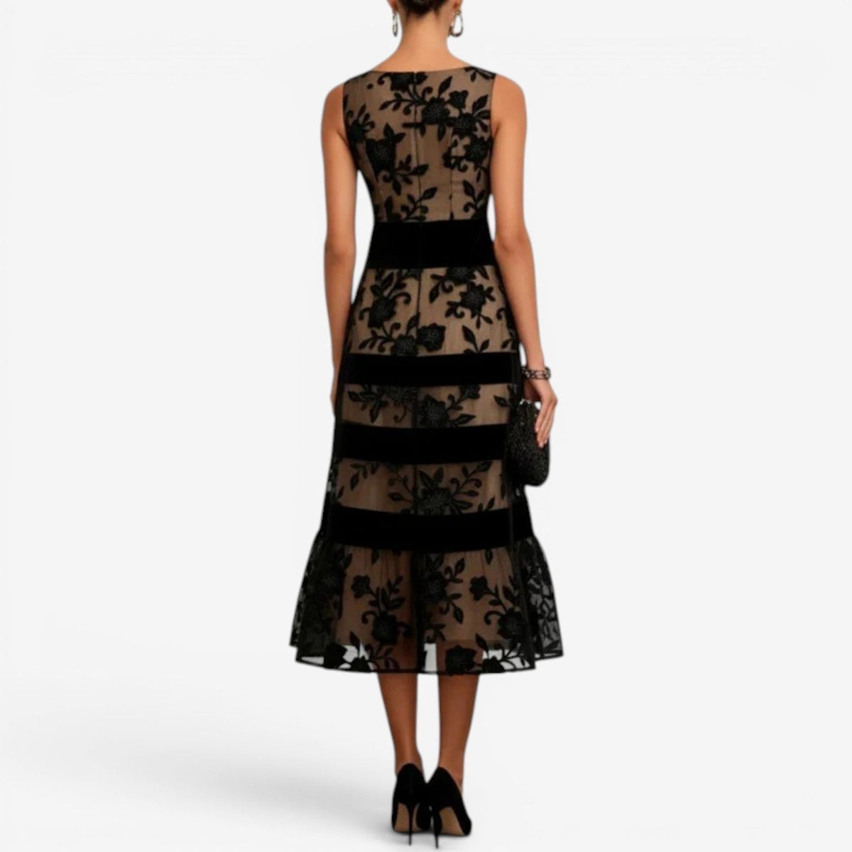 Pria | Abito Midi in Pizzo Floreale