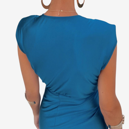 Assia | Abito Midi Drappeggiato
