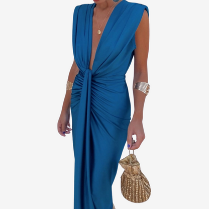 Assia | Abito Midi Drappeggiato