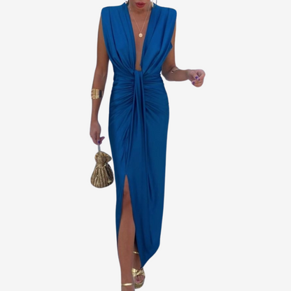 Assia | Abito Midi Drappeggiato