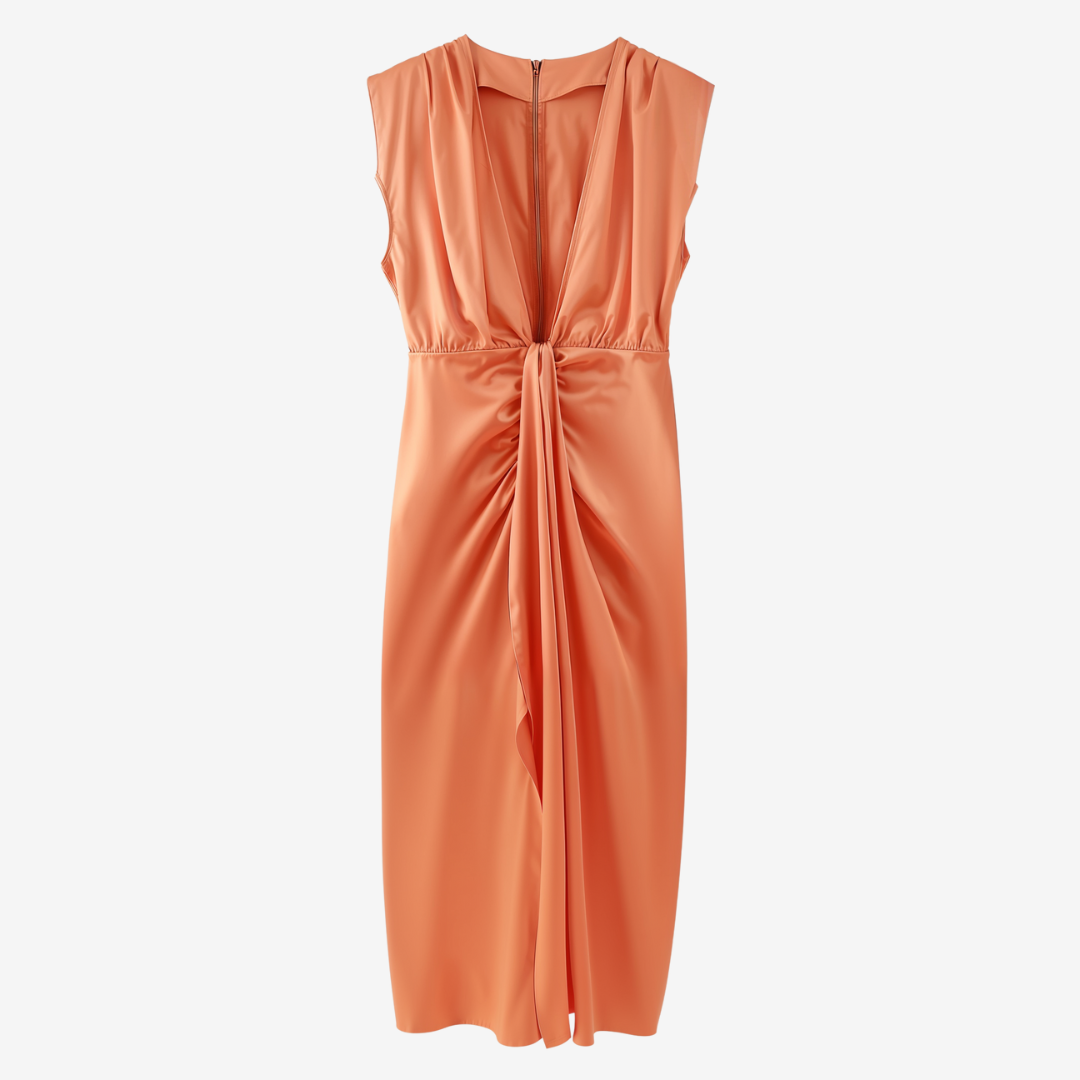 Assia | Abito Midi Drappeggiato