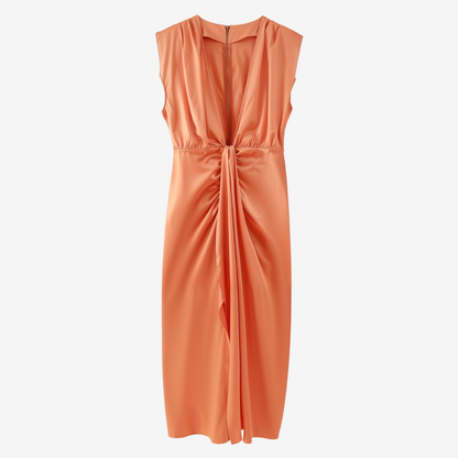 Assia | Abito Midi Drappeggiato