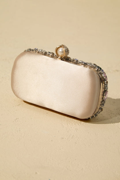 Elsa | Pochette in Raso con Cristalli
