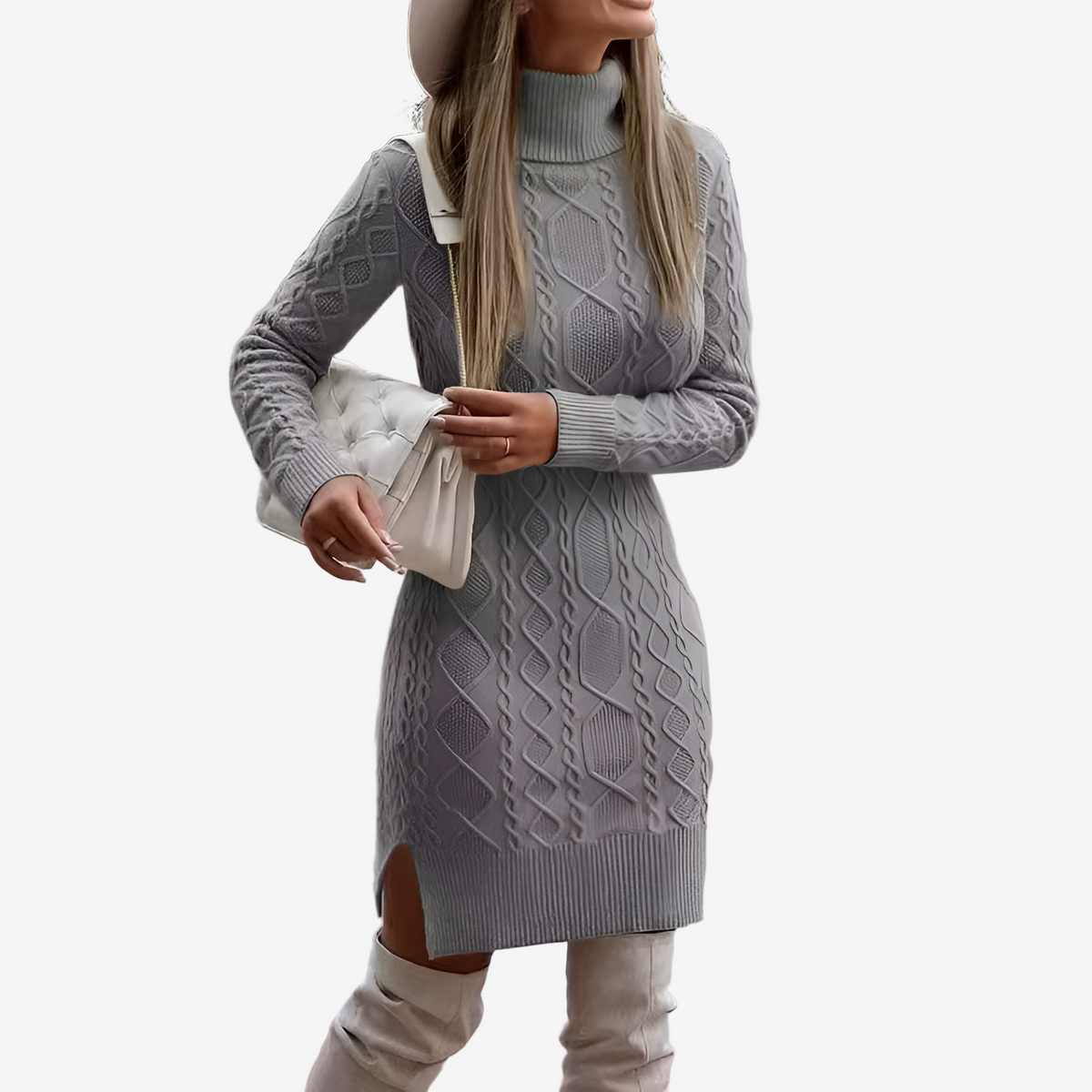 Anisa | Abito in Maglia a Trecce