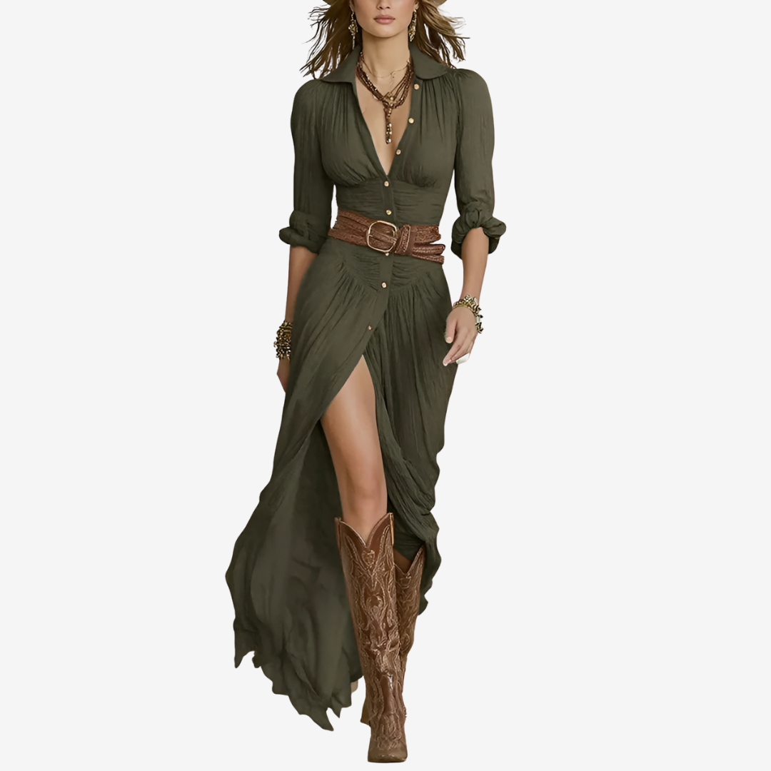 Eve | Maxi Fluido con Cintura