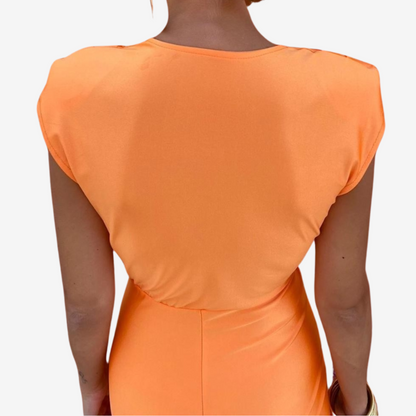 Assia | Abito Midi Drappeggiato