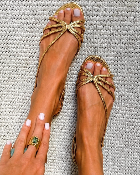 Tara™ | Sandalia Dorada