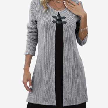 Elora | Abito in Maglia Chic con Contrasto