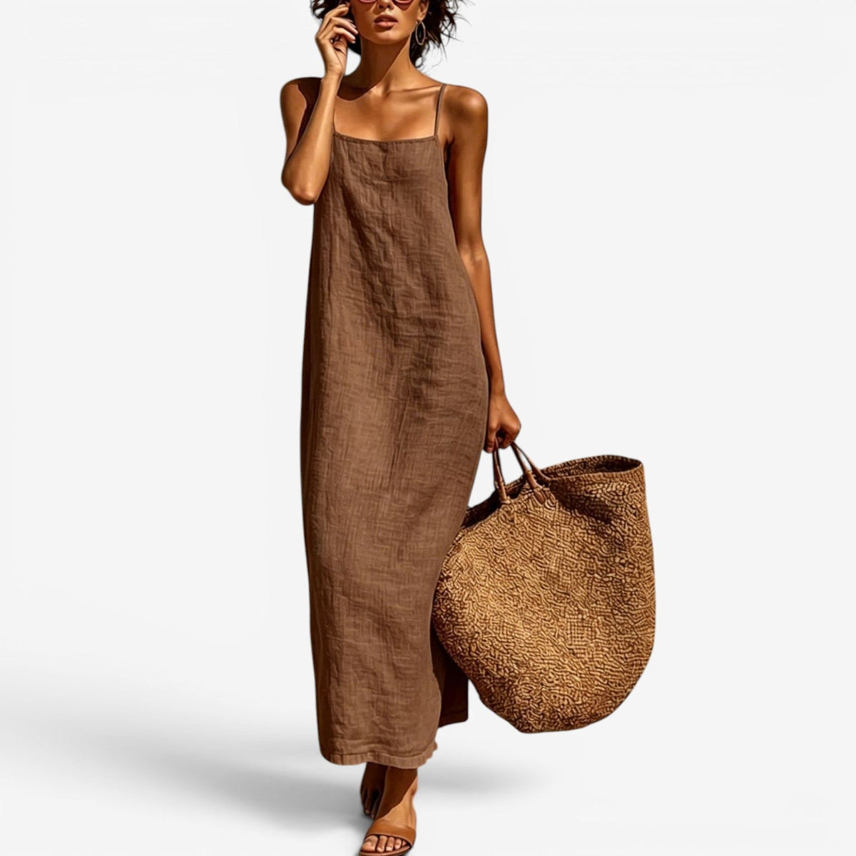 Desiree | Abito Sottoveste Lungo in Lino