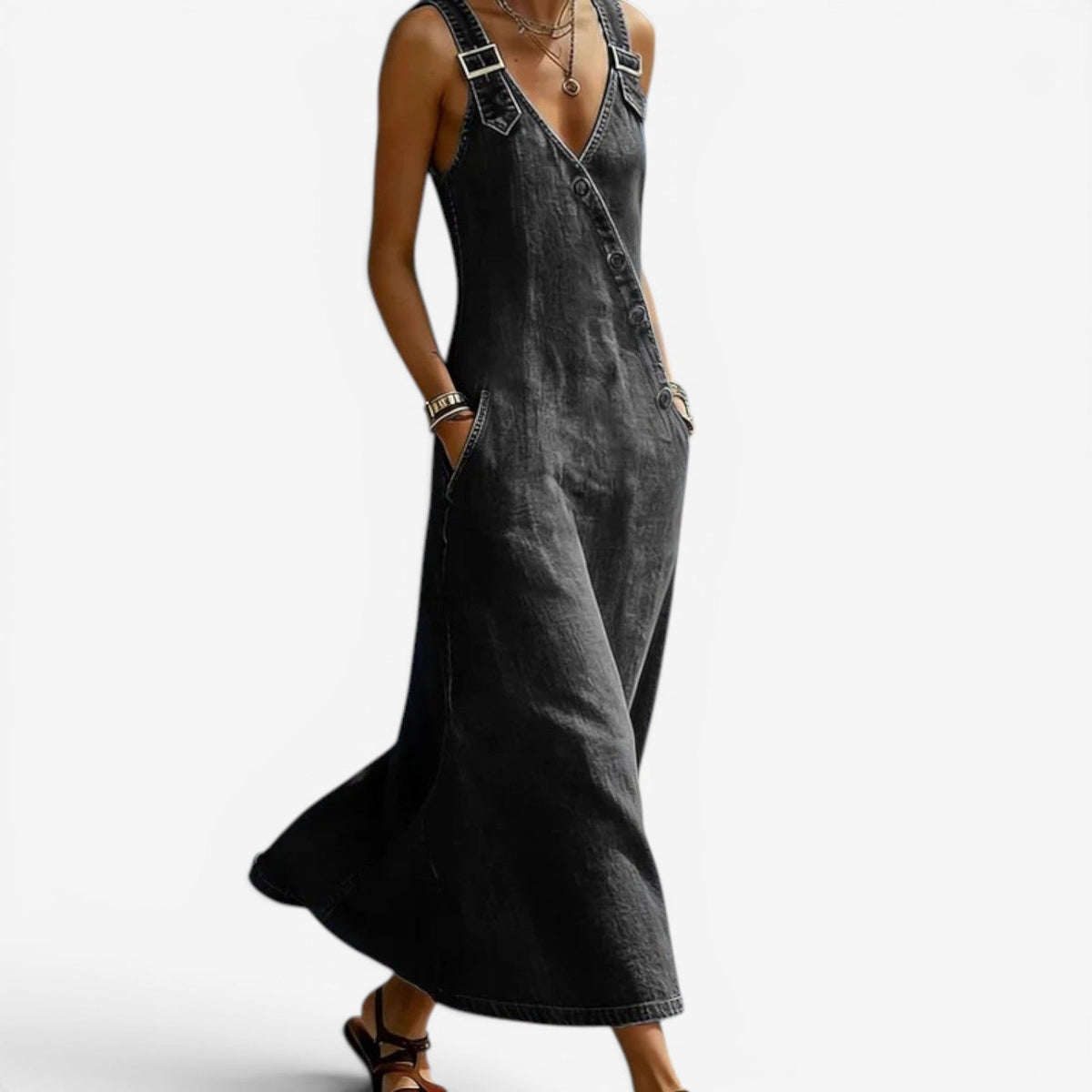 Ellen | Abito Lungo in Denim Stile