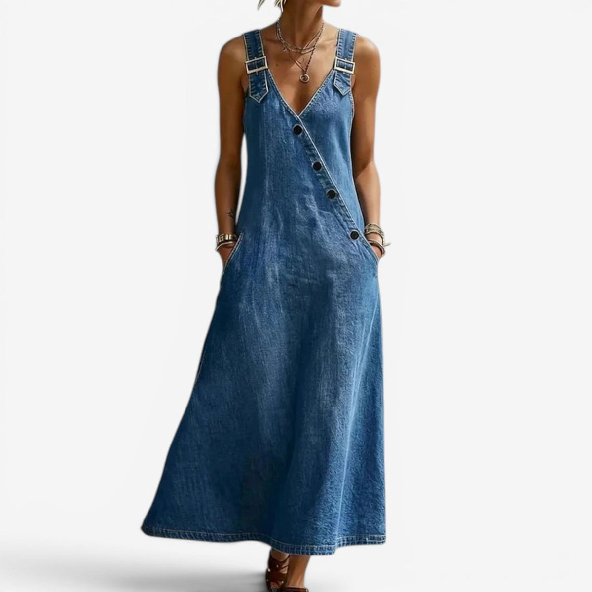 Ellen | Abito Lungo in Denim Stile