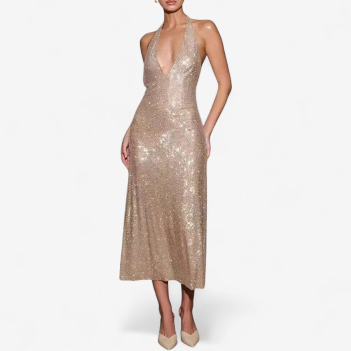 Ischen | Abito con Paillettes